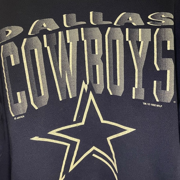 1992 Dallas Cowboys Sweatshirt - Navy, XL - Picture 2 of 5